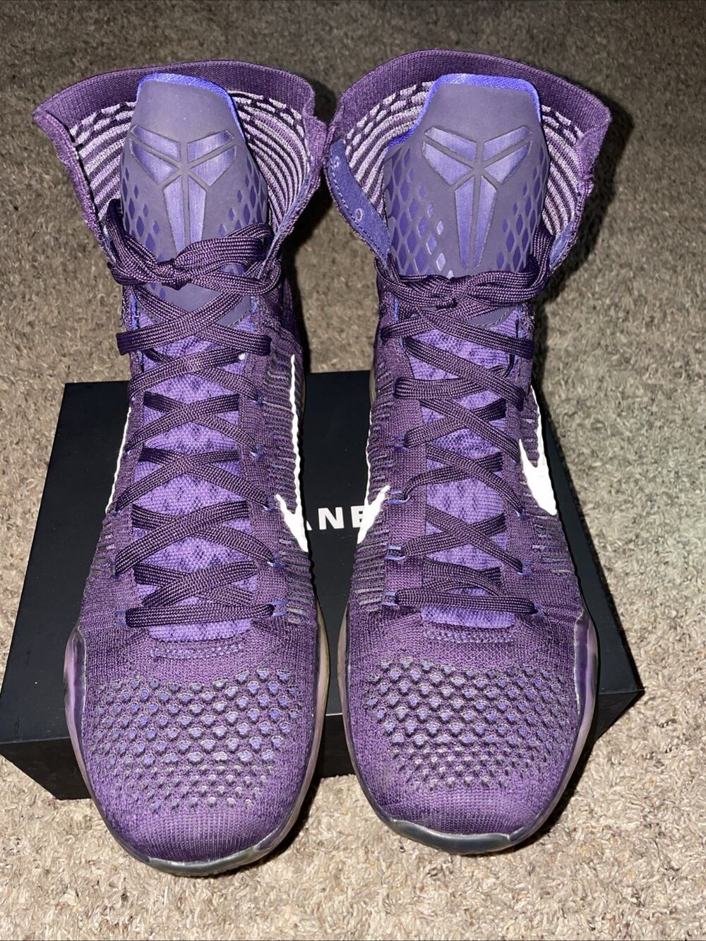Nike Kobe X 10 Elite High Team Purple Reflective Silver Nike Shoes Men Sz 12